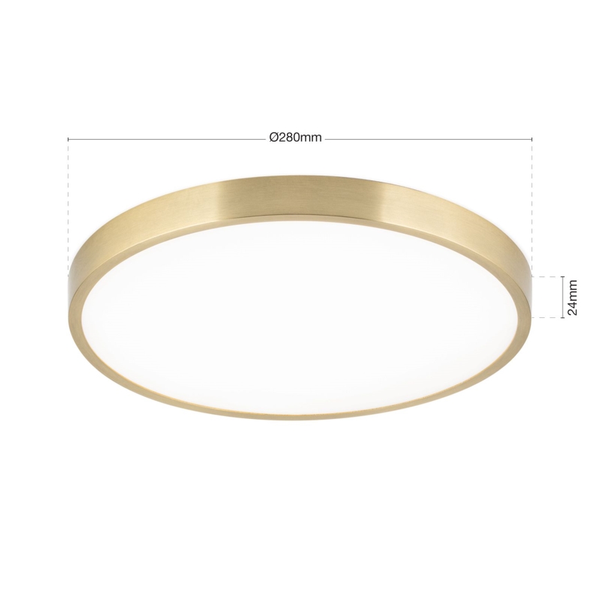 Plafón LED BULLY LED/28W/230V diá. 28 cm dorado