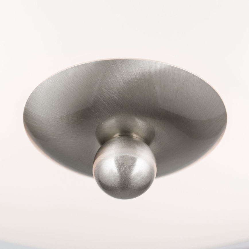 Plafón LANDHAUS 2xE27/60W/230V diá. 28 cm cromo mate/blanco