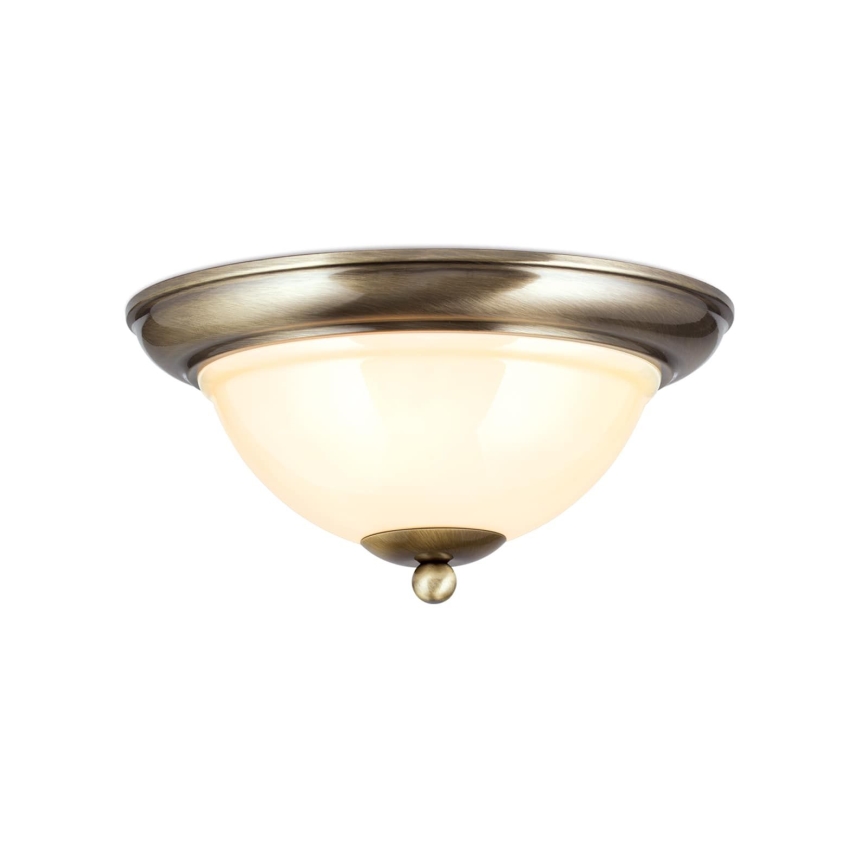 Plafón AUSTRIAN OLD LAMP 2xE27/60W/230V diá. 27 cm bronce/beige