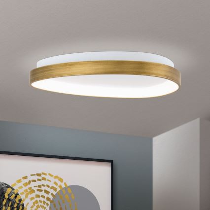 Plafón LED CHARLIE LED/35W/230V diá. 45 cm dorado