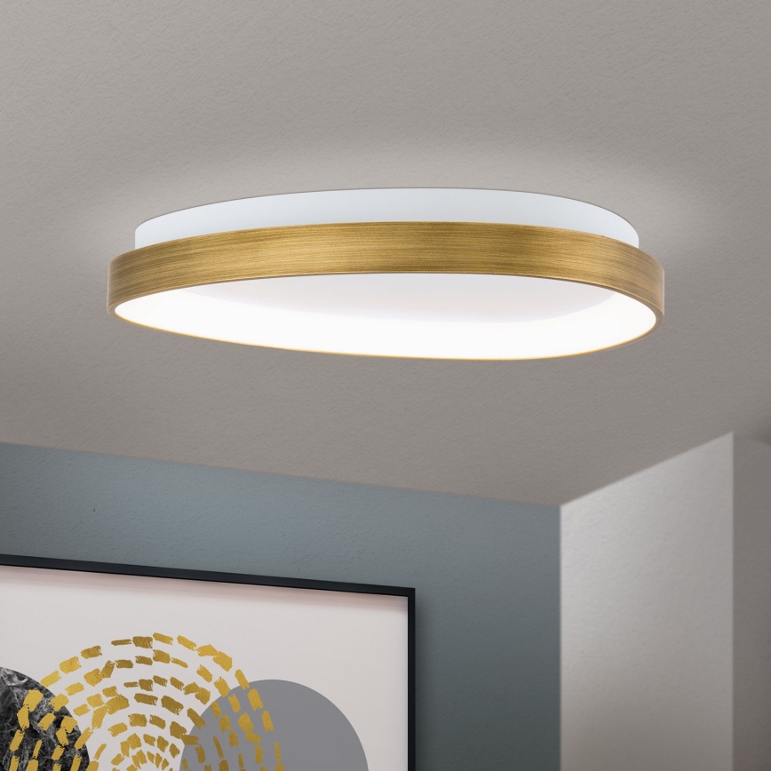 Plafón LED CHARLIE LED/35W/230V diá. 45 cm dorado