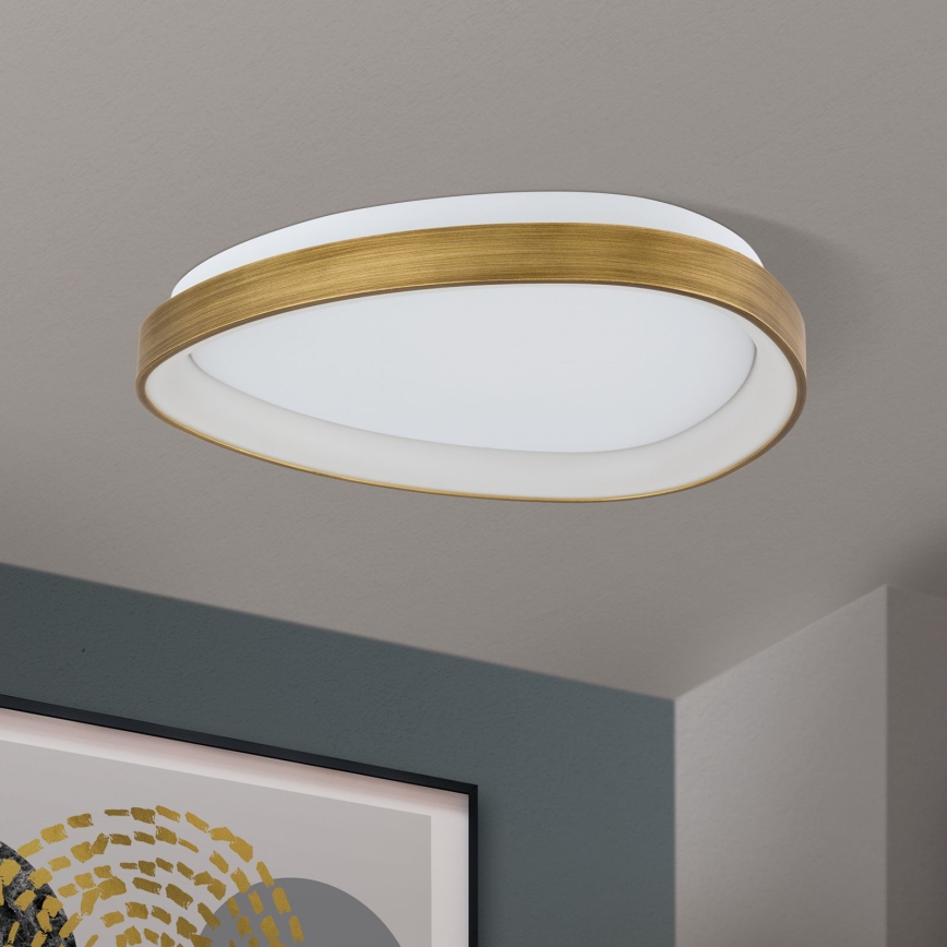 Plafón LED CHARLIE LED/35W/230V diá. 45 cm dorado