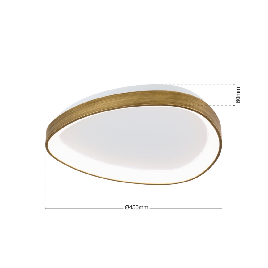 Plafón LED CHARLIE LED/35W/230V diá. 45 cm dorado