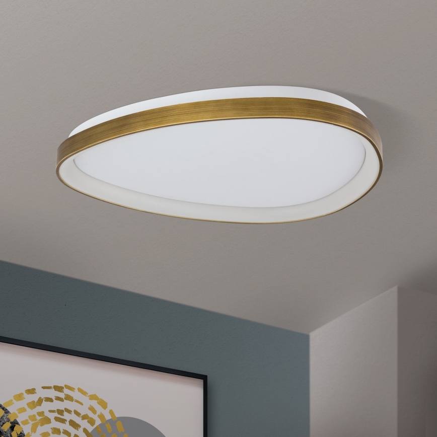 Plafón LED CHARLIE LED/48W/230V diá. 65 cm dorado
