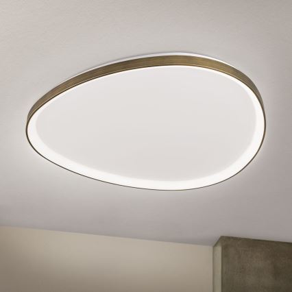 Plafón LED CHARLIE LED/72W/230V diá. 80 cm dorado