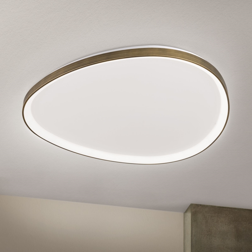 Plafón LED CHARLIE LED/72W/230V diá. 80 cm dorado