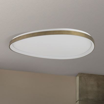 Plafón LED CHARLIE LED/72W/230V diá. 80 cm dorado