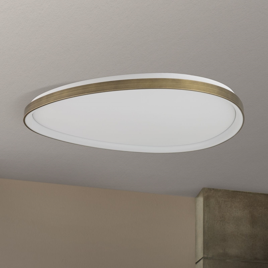 Plafón LED CHARLIE LED/72W/230V diá. 80 cm dorado