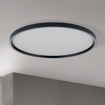 Plafón LED regulable MASCA LED/47W/230V 2700/3350/4000K diá. 60 cm negro