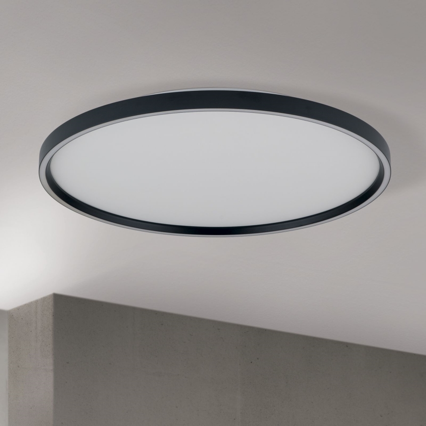 Plafón LED regulable MASCA LED/47W/230V 2700/3350/4000K diá. 60 cm negro