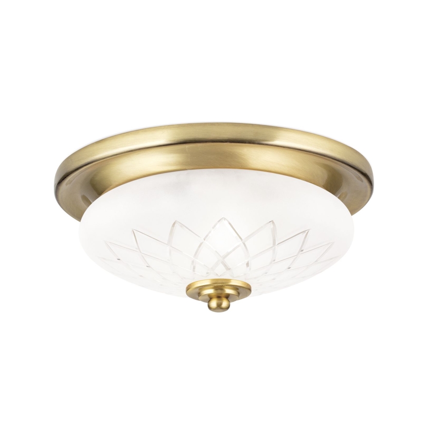 Plafón PORTO 1xE27/40W/230V diá. 26 cm dorado