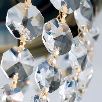 Plafón de cristal PLAFOND 1xE27/40W/230V diá. 26 cm bronce