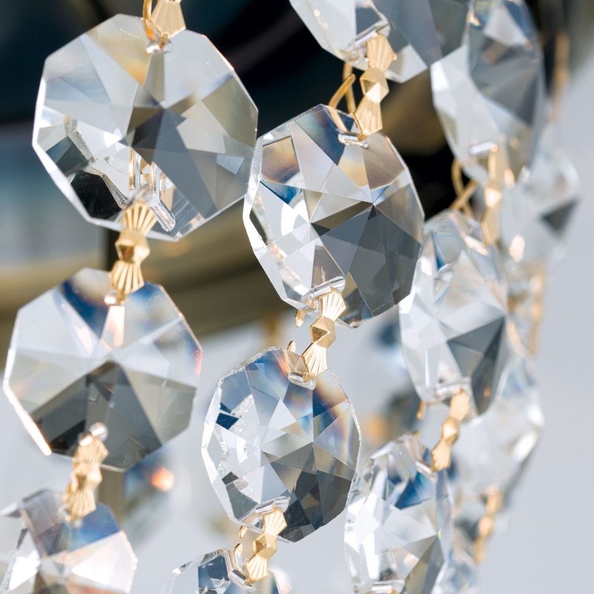 Plafón de cristal PLAFOND 1xE27/40W/230V diá. 26 cm bronce