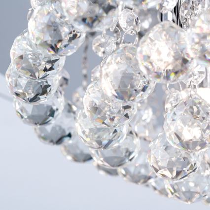 Plafón de cristal GLORIA 4xG9/40W/230V diá. 38 cm transparente/cromo brillante