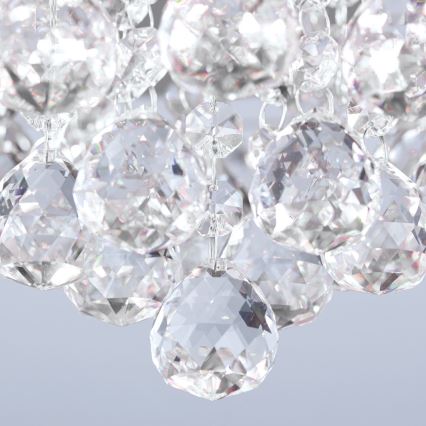 Plafón de cristal GLORIA 4xG9/40W/230V diá. 38 cm transparente/cromo brillante