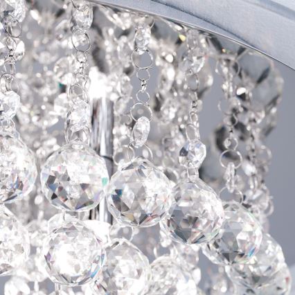 Plafón de cristal GLORIA 6xG9/40W/230V diá. 50 cm transparente/cromo brillante