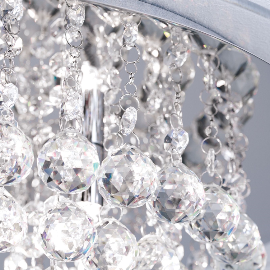 Plafón de cristal GLORIA 6xG9/40W/230V diá. 50 cm transparente/cromo brillante