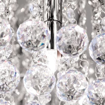 Plafón de cristal GLORIA 6xG9/40W/230V diá. 50 cm transparente/cromo brillante
