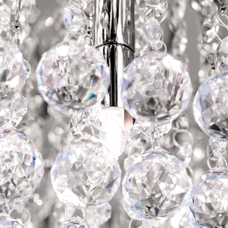 Plafón de cristal GLORIA 6xG9/40W/230V diá. 50 cm transparente/cromo brillante