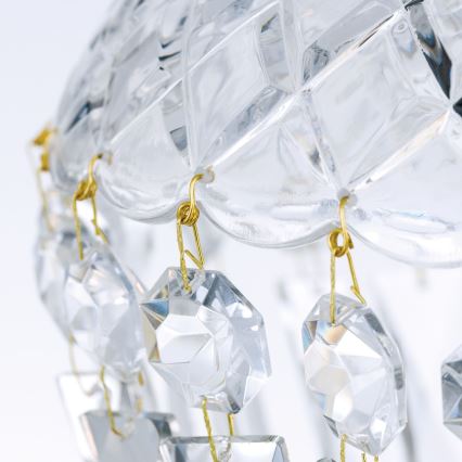 Lámpara colgante de cristal ARILA 1xE27/60W/230V diá. 25 cm marrón/pátina