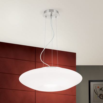 Lámpara colgante BLANC 2xE27/60W/230V diá. 49 cm cromo mate