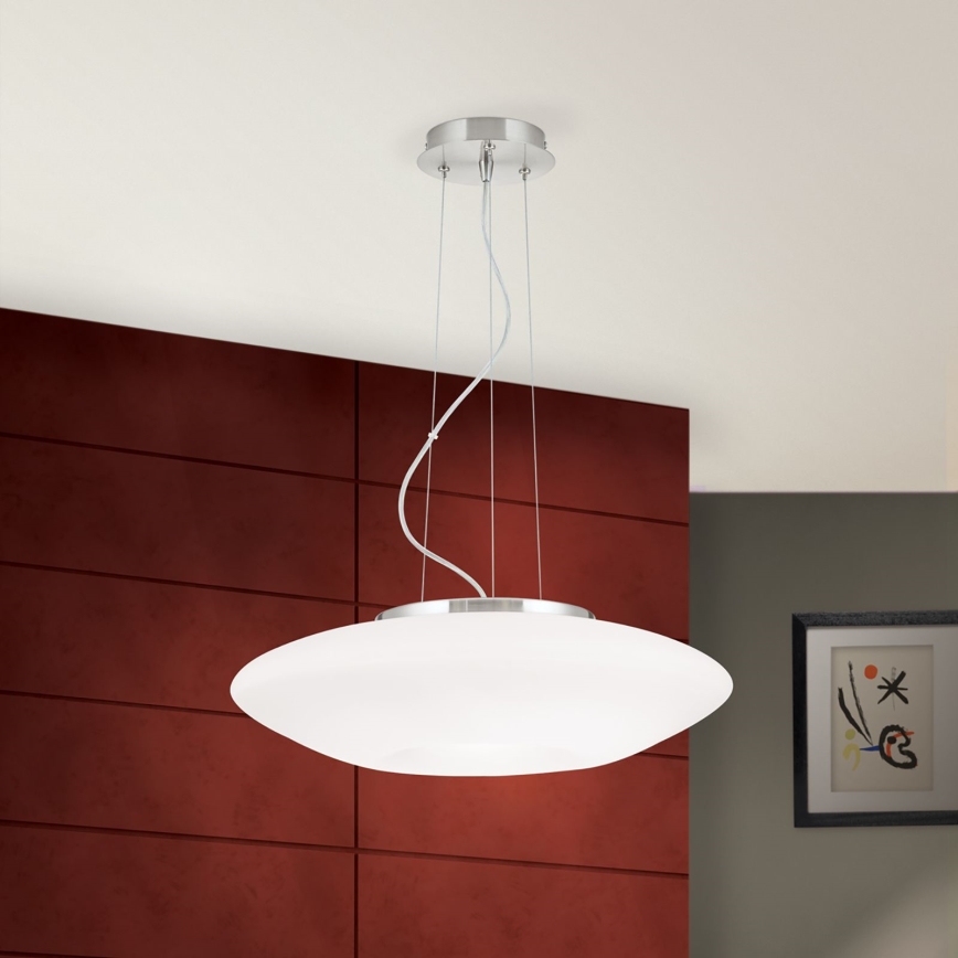 Lámpara colgante BLANC 2xE27/60W/230V diá. 49 cm cromo mate