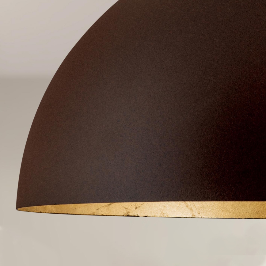 Lámpara colgante ELIANO 1xE27/60W/230V diá. 50 cm marrón/dorado