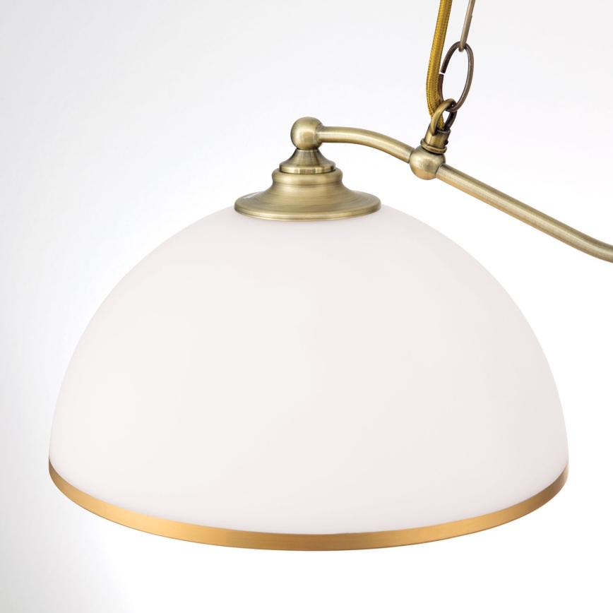 Lámpara colgante con cadena OLD LAMP 2xE27/40W/230V blanco/latón