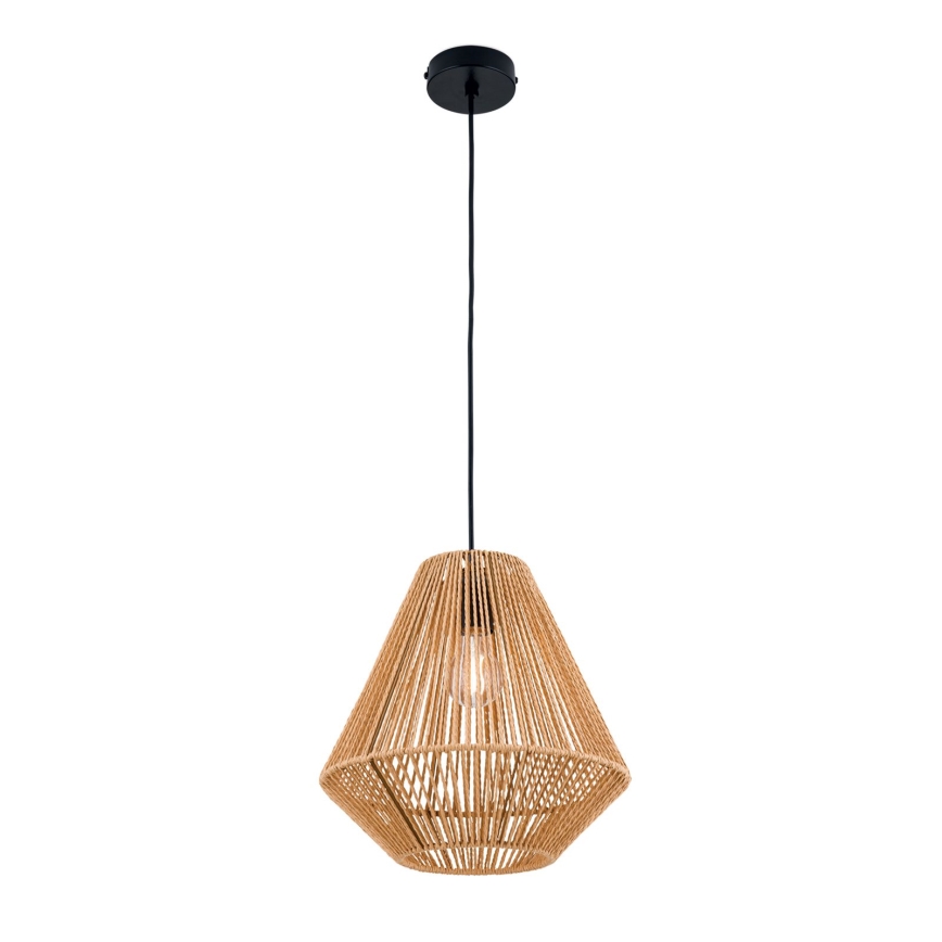 Lámpara colgante JUNGLE 1xE27/40W/230V diá. 31 cm Cáñamo