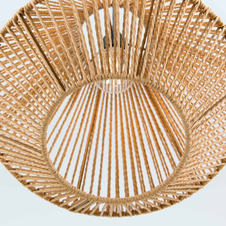 Lámpara colgante JUNGLE 1xE27/40W/230V diá. 31 cm Cáñamo