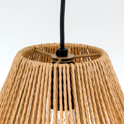 Lámpara colgante JUNGLE 1xE27/40W/230V diá. 31 cm Cáñamo