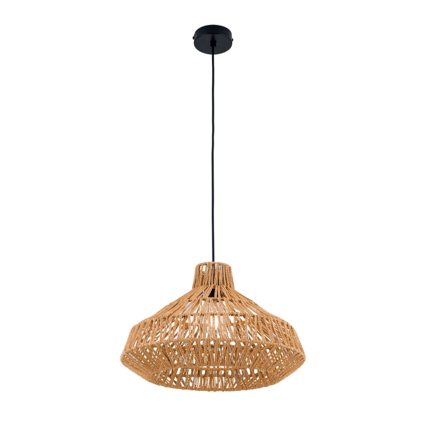 Lámpara colgante BASKET 1xE27/40W/230V diá. 40 cm cáñamo