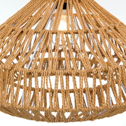 Lámpara colgante BASKET 1xE27/40W/230V diá. 40 cm cáñamo