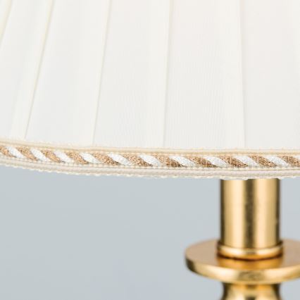 Lámpara de mesa FONSA 1xE27/60W/230V 61 cm blanco/dorado