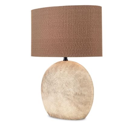 Lámpara de mesa ETHNO 1xE27/60W/230V cerámica marrón/beige