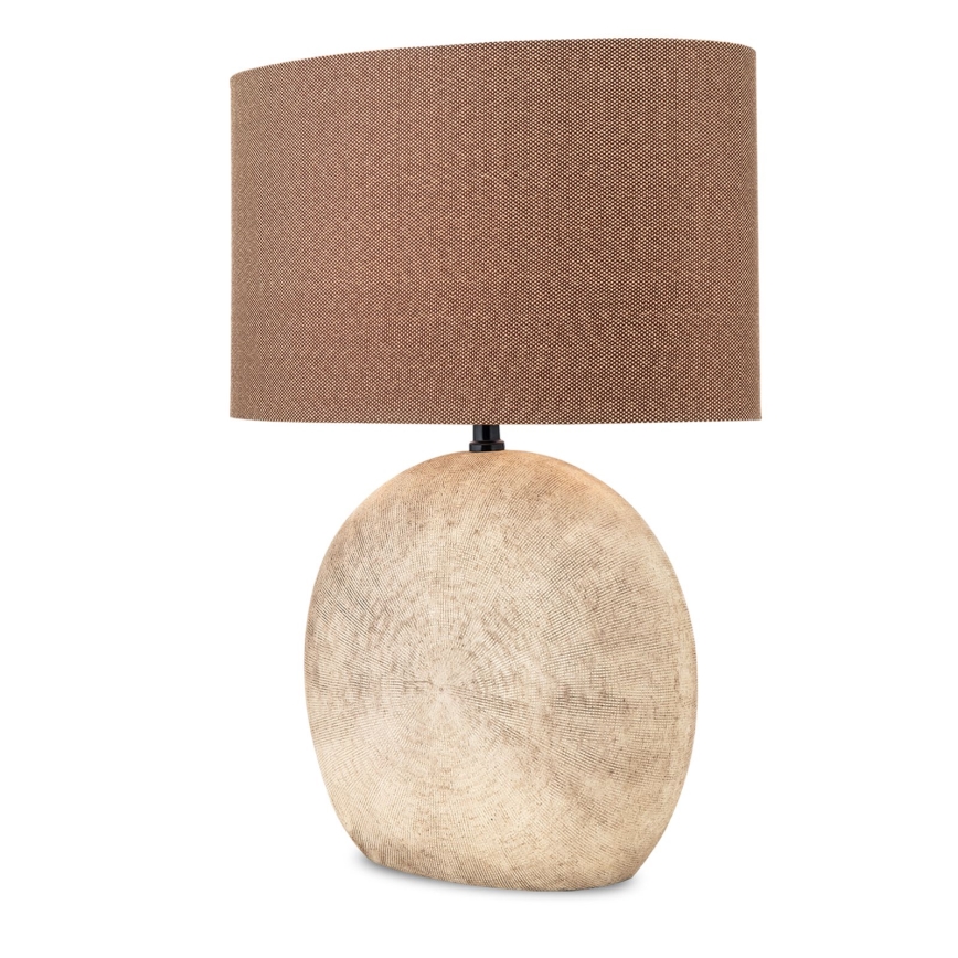 Lámpara de mesa ETHNO 1xE27/60W/230V cerámica marrón/beige
