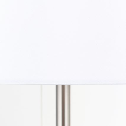 Lámpara de mesa con puerto USB LUDWIG 1xE27/40W/230V 50 cm blanco/cromo mate