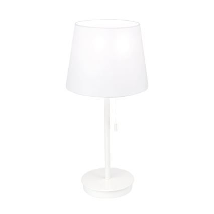 Lámpara de mesa con puerto USB LUDWIG 1xE27/40W/230V 50 cm blanco