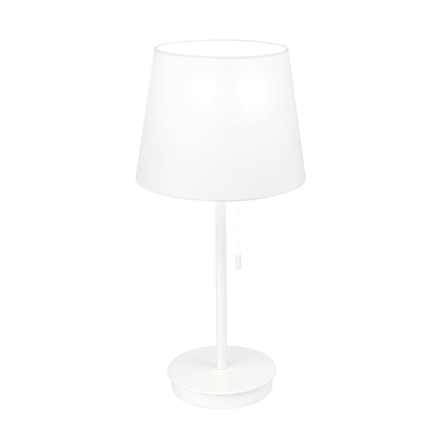 Lámpara de mesa con puerto USB LUDWIG 1xE27/40W/230V 50 cm blanco