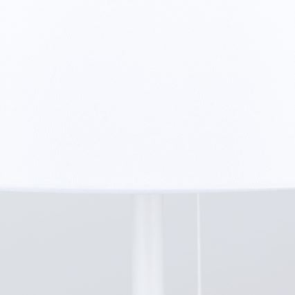 Lámpara de mesa con puerto USB LUDWIG 1xE27/40W/230V 50 cm blanco