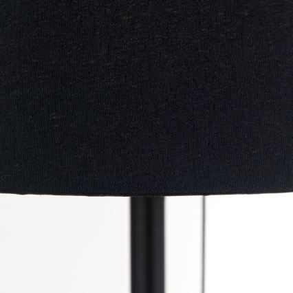 Lámpara de mesa con puerto USB LUDWIG 1xE27/40W/230V 50 cm negro