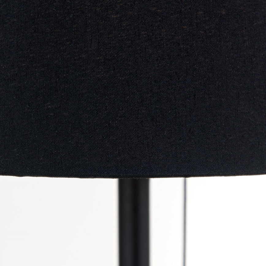 Lámpara de mesa con puerto USB LUDWIG 1xE27/40W/230V 50 cm negro