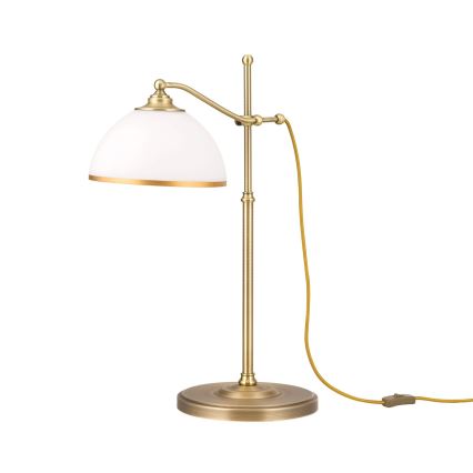 Lámpara de mesa OLD LAMP 1xE27/40W/230V 65 cm blanco/latón