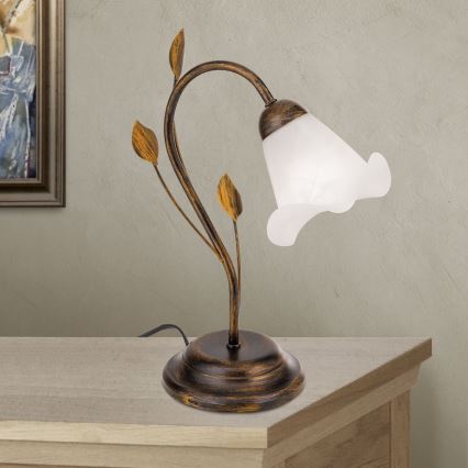 Lámpara de mesa SISI 1xE14/40W/230V bronce/pátina