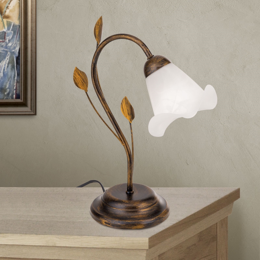 Lámpara de mesa SISI 1xE14/40W/230V bronce/pátina