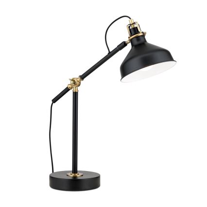 Lámpara de mesa SCHILLER 1xE27/40W/230V negro/bronce