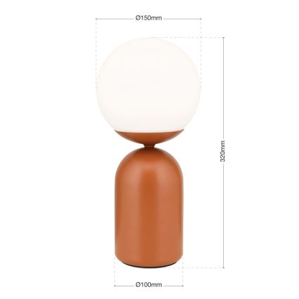 Lámpara de mesa STANLEY 1xE14/25W/230V cerámica/marrón