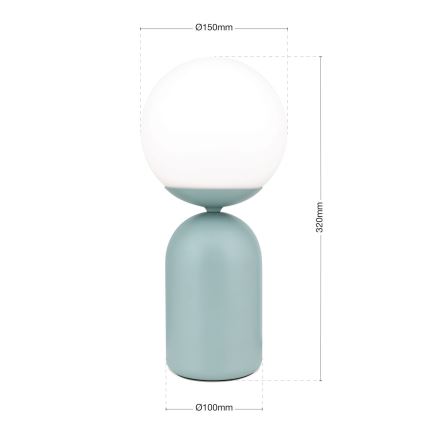 Lámpara de mesa STANLEY 1xE14/25W/230V cerámica/menta