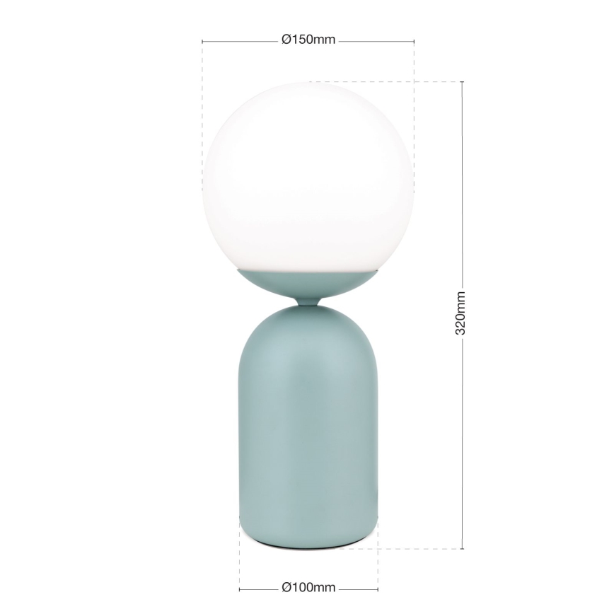 Lámpara de mesa STANLEY 1xE14/25W/230V cerámica/menta