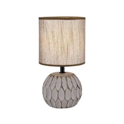 Lámpara de mesa PINIA 1xE14/25W/230V cerámica beige/gris